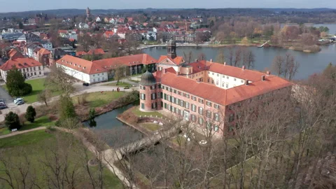 Aerial Eutin Castle Stock Footage 154312812