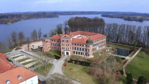 Aerial Eutin Castle Stock Footage 154312937