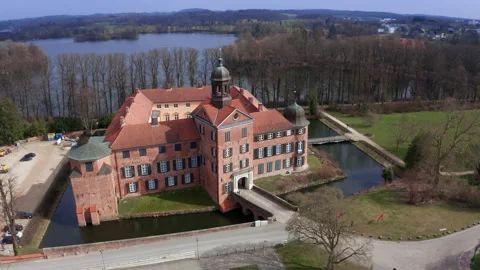 Aerial Eutin Castle Stock Footage 154313287