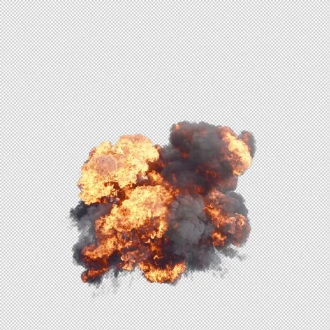 Aerial Explosion On Alpha Video stock 279200508