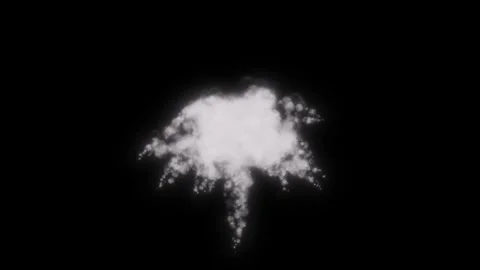 Aerial Explosion Chunks and Debris Falling Puffy Smoke Vídeos de archivo 253304695