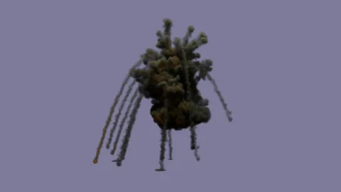 Aerial explosion Video stock 131723010