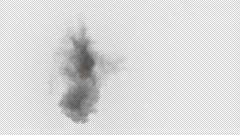 Aerial explosion with transparent background Video stock 208456460