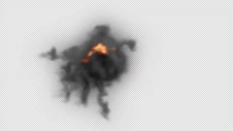 Aerial explosion with transparent background Video stock 208456839