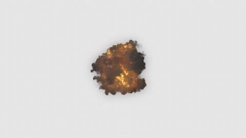 Aerial explosion with transparent background Video stock 208457262