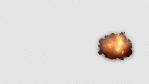 Aerial explosion with transparent background Video stock 208457689