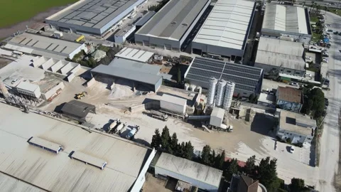 Aerial factory industry Stock-Footage 264057230