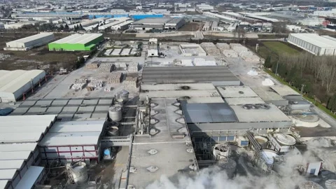 Aerial factory zone Video stock 263503845
