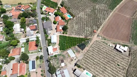 Aerial Farm Stock Footage 320015679