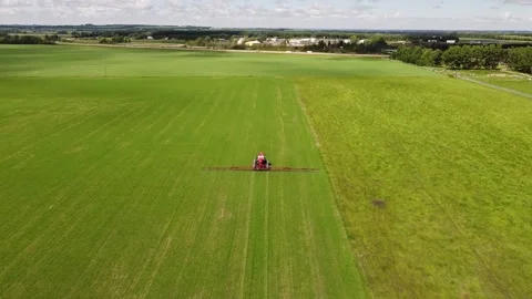 Aerial Farm Sprayer 2 Stock Footage 142846505