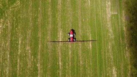 Aerial Farm Sprayer 4 Stock Footage 142846540