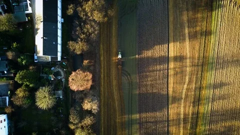 Aerial Farmer And Fields Stock Footage 103587197