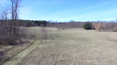 Aerial Field Fly Over Stock Footage 62272075