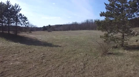 Aerial Field Fly Over Stock Footage 62272129