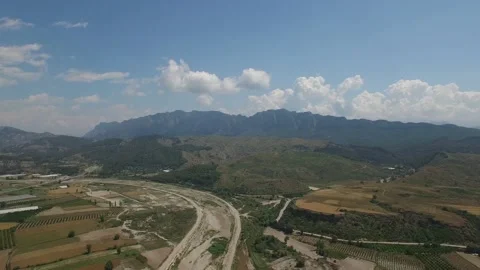 Aerial of fields &amp; hills of between Antalya and Isparta. Turkey. DJI-0256-02 Stockbeeldmateriaal 137538139
