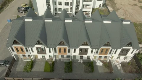 Aerial finished Construction object From Quadrocopter. Stock Footage 119830441