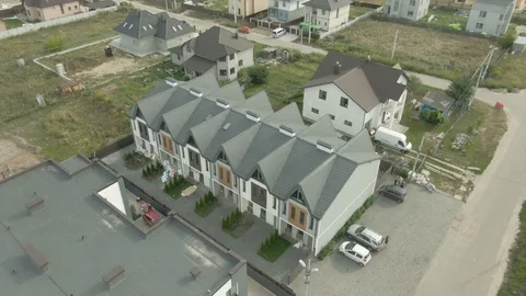 Aerial finished Construction object From Quadrocopter. Stock Footage 119830504