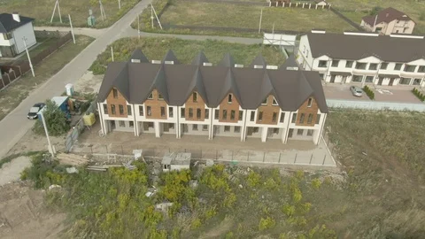 Aerial finished Construction object From Quadrocopter. Stock Footage 119830536