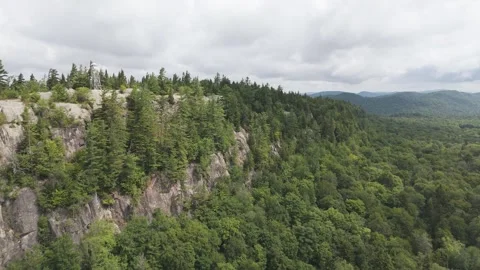 Aerial Fire Tower Bald Mountain Old Forge NY Stock Footage 328734598