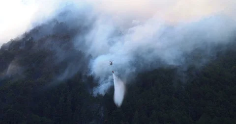 Aerial firefighting Video stock 94943603