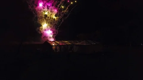 Aerial - Fireworks Drone Video stock 81833899