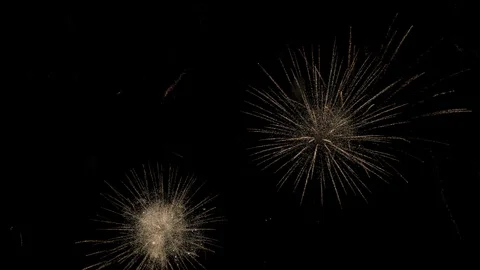 Aerial fireworks exploding Stock Footage 112531481