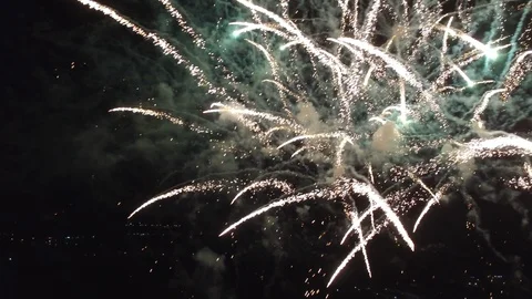 Aerial Fireworks 動画素材 129258292