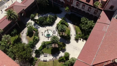 Aerial of Flagler College, St. Augustine, Florida Stock Footage 104777570