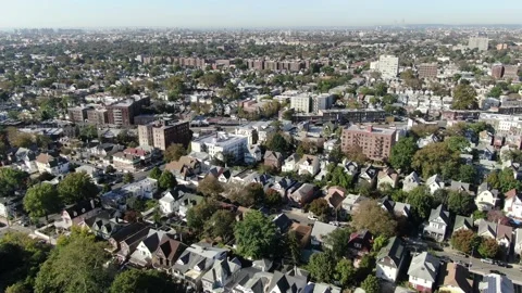 Aerial of Flatbush, Brooklyn Vidéo 163478866