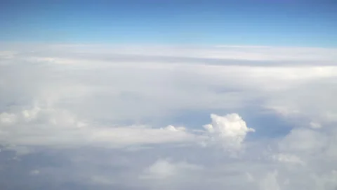 Aerial Flight Above the Clouds. 4K Video Clip Stock Footage 89389824