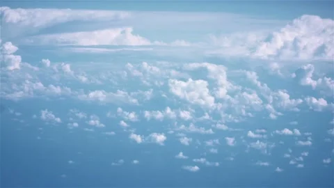 Aerial Flight Above the Clouds Stock Footage 145424993