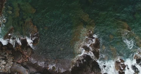 Aerial flight above seshore on drone Stock Footage 100144202