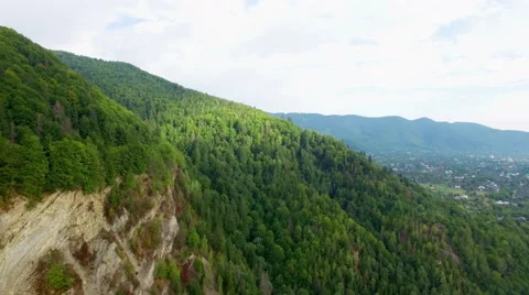 Aerial: flight in Carpathians mountains Stock Footage 55367734