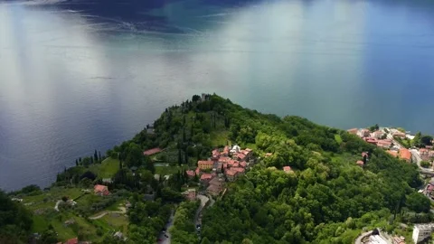 Aerial flight with drone on Lake Como.2 動画素材 169649938