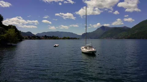 Aerial flight with drone on Lake Como.7 動画素材 169649946