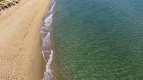 Aerial Flight Drone View, Water Shore Cristal Sea, 6K 動画素材 332392870