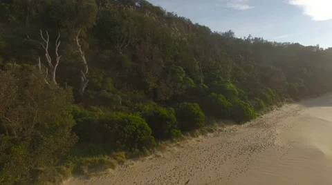 Aerial Flight Over Beach Cliffs and Coastal Road Stock Footage 62938070