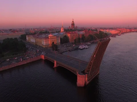 Aerial flight over bridge 4K Stock Footage 71978252