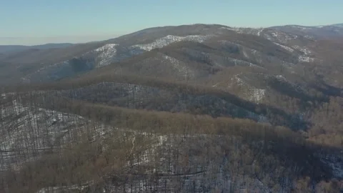 Aerial flight over the cube hills 1 Video stock 314598705