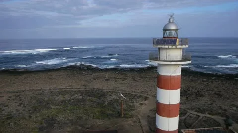 AERIAL: Flight over the lighthouse Stock Footage 22331152