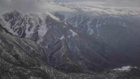 Aerial Flight Over Mountain Range. Background 4K Stock-Footage 83711486