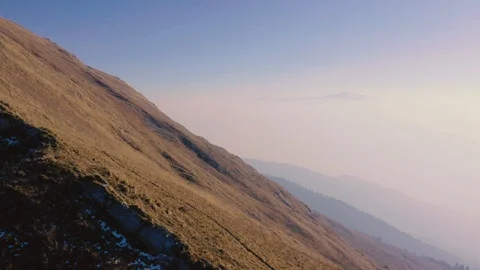 Aerial flight over the mountain range Stock Footage 128533067