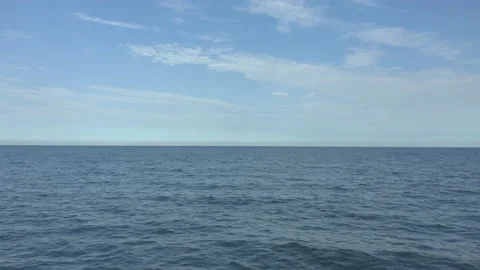 Aerial Flight over ocean, open sea. Dynamic shot flying backward Stock Footage 138148519