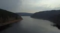 Aerial flight over Okertalsperre dam and lake in Harz mountain range Germany 4k 4k or 4k+ Resolution