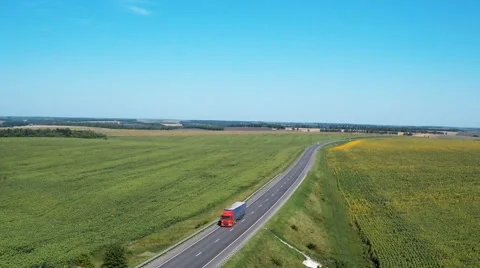 AERIAL: flight over a road 스톡 동영상 53318868