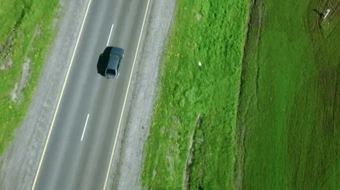 AERIAL: flight over a road Stock-Footage 63223834