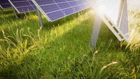 Aerial Flight Over Solar Panel Farm At Green Energy 스톡 동영상 128802914