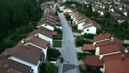 Aerial: Flight Over Suburban Houses Stock Footage