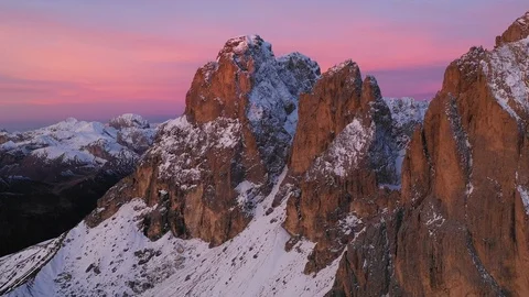 Aerial flight through mountain massive range. UHD outdoor footage Stock Footage 98306874