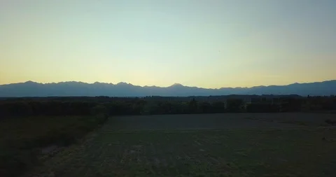 Aerial flight towards Mountain Range of Cordillera de los Andes Stock-Footage 129248026